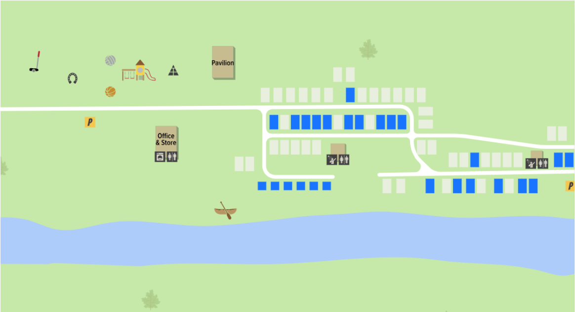 the park map for breezy meadows campground